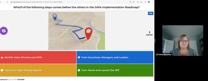 Kahoot! quiz with Instructor